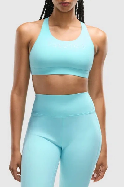 Peloton Cadent Everyday Racerback Bra In Blue