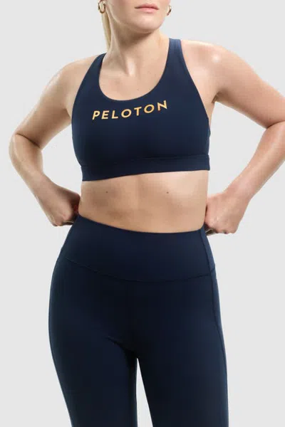 Peloton Cadent Everyday Racerback Bra In Navy
