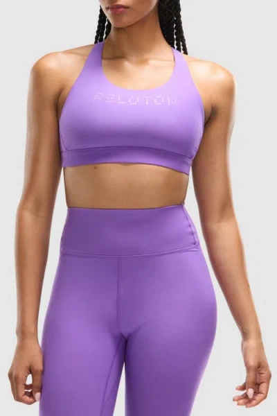 Peloton Cadent Everyday Racerback Bra In Purple
