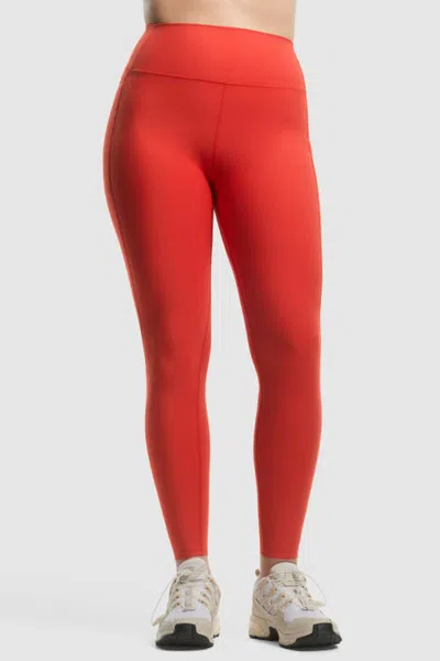 Peloton Cadent High Rise Pocket Legging 25" In Fire Red