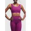 Peloton Cadent Laser Perforated Bra In Plum