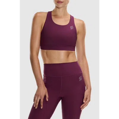 Peloton Cadent Mid Neck V Strap Bra In Purple