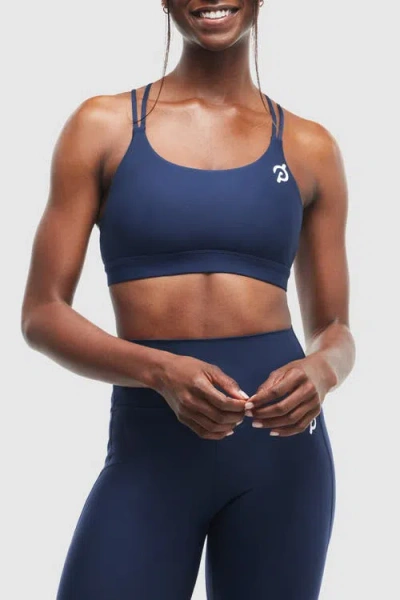 Peloton Cadent Strappy Elevate Bra In Deep Navy
