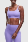 Peloton Cadent Strappy Elevate Bra In Purple Haze