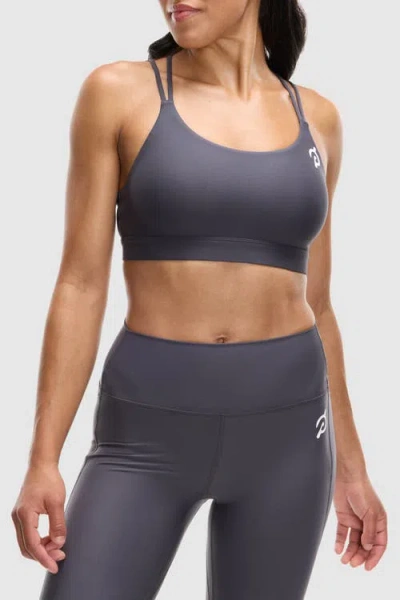 Peloton Cadent Strappy Elevate Bra In Slate, Together We Go Far