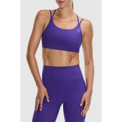 Peloton Cadent Strappy Y Back Bra In Blue