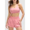 Peloton Cadent Strappy Y Back Bra In Brandied Apricot