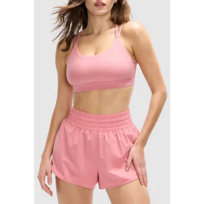 Peloton Cadent Strappy Y Back Bra In Brandied Apricot