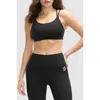Peloton Cadent Strappy Y Back Bra In Jet Black