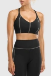 Peloton Cadent V-neck Bra In Black