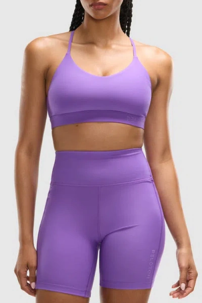 Peloton Cadent V-neck Strappy Back Bra In Blue