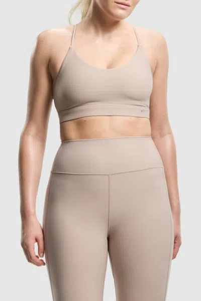 Peloton Cadent V-neck Strappy Back Bra In Goat