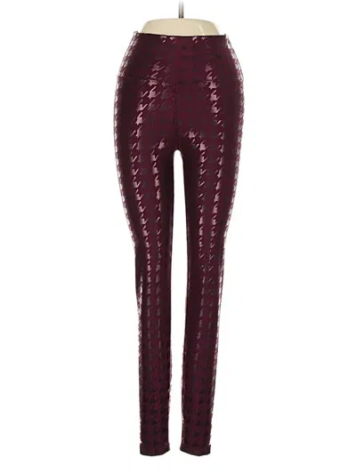 Pre-owned Peloton Casual Pants In Burgundy