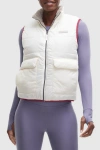 Peloton Cozy Fleece Reversible Vest In Pearl