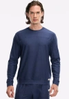 Peloton Dreamblend Curved Yoke Pullover In Blue