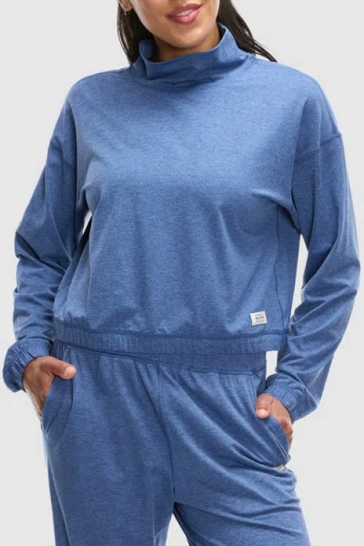 Peloton Dreamblend Funnel Neck In Deep Cobalt