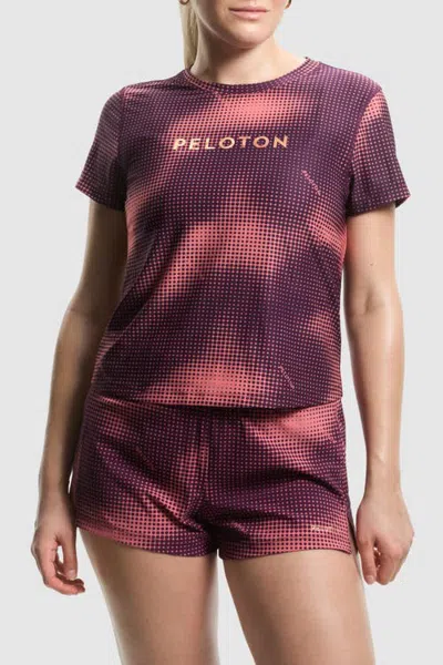 Peloton Essential Everyday Short Sleeve In Halftone Cedar Print