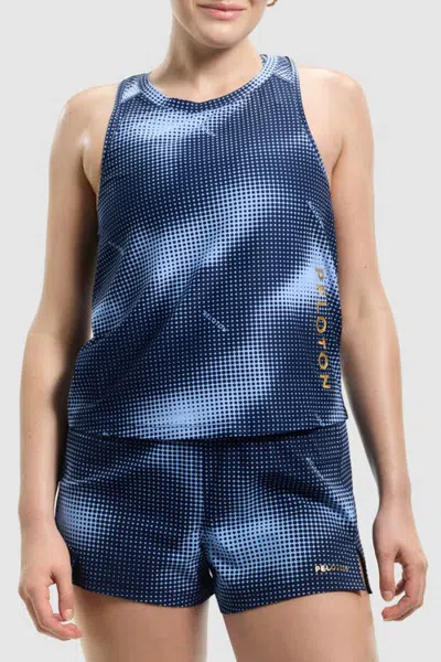 Peloton Essential Everyday Tank In Halftone Navy Print