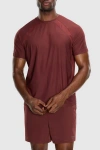 Peloton Essential Jersey Rib Short Sleeve In Burgundy