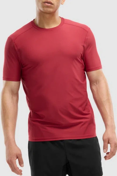 Peloton Essential Performance Short Sleeve In Burgundy