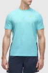 Peloton Grid Jacquard Colorblock Short Sleeve Tee In Blue