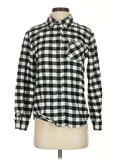 Pre-owned Peloton Long Sleeve Button Down Shirt In Black