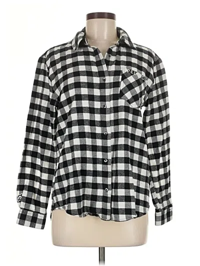 Pre-owned Peloton Long Sleeve Button Down Shirt In Black