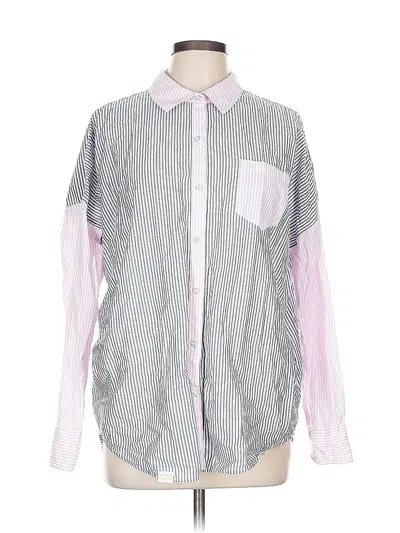Pre-owned Peloton Long Sleeve Button Down Shirt In Pink