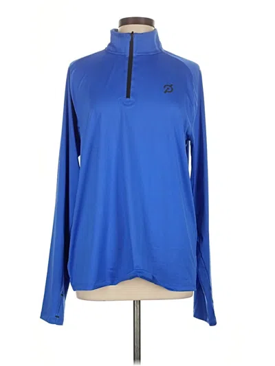 Pre-owned Peloton Long Sleeve Polo Shirt In Blue
