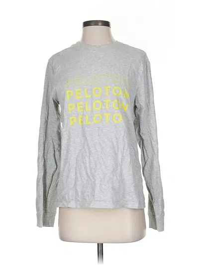 Pre-owned Peloton Long Sleeve T-shirt In Gray