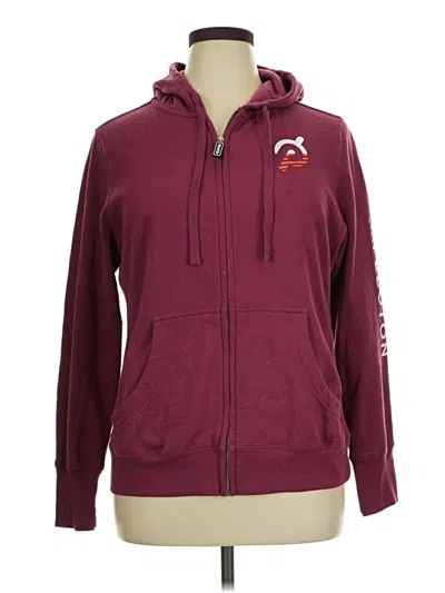 Pre-owned Peloton Long Sleeve Top Burgundy Cowl Neck Tops