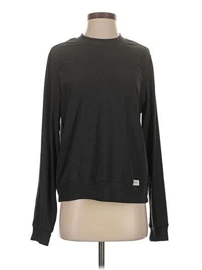 Pre-owned Peloton Long Sleeve Top Gray Crew Neck Tops