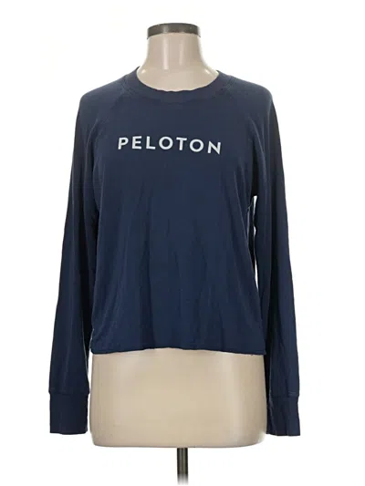 Pre-owned Peloton Long Sleeve T-shirt In Blue