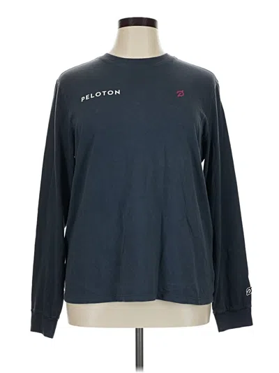 Pre-owned Peloton Long Sleeve T-shirt In Blue