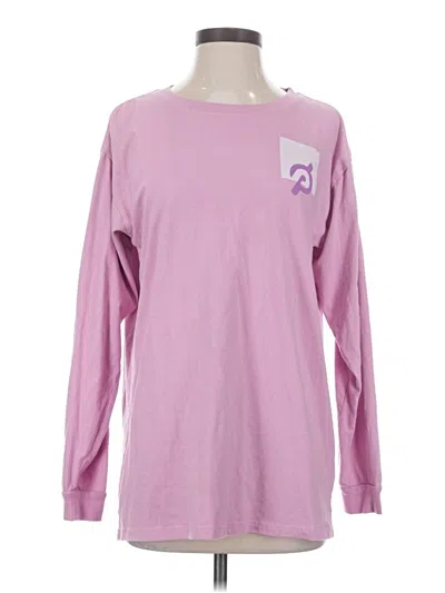 Pre-owned Peloton Long Sleeve T-shirt In Pink