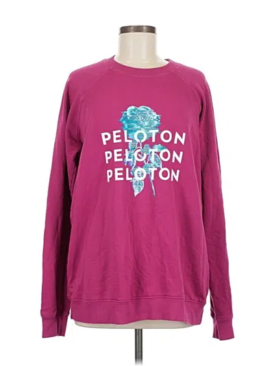 Pre-owned Peloton Long Sleeve T-shirt In Purple