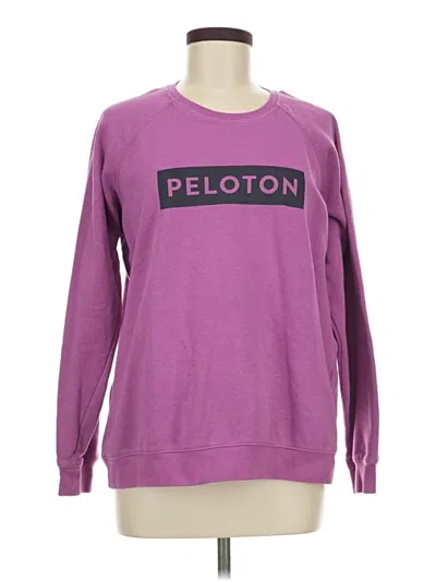 Pre-owned Peloton Long Sleeve T-shirt In Purple