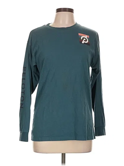Pre-owned Peloton Long Sleeve T-shirt In Teal