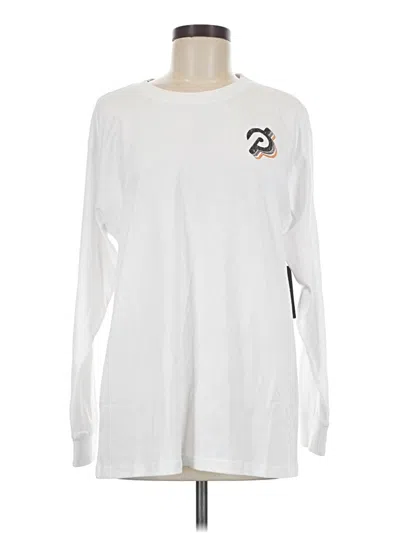 Pre-owned Peloton Long Sleeve T-shirt In White