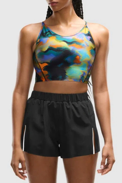 Peloton Paceform Longline Laser Perforated Bra In Multi