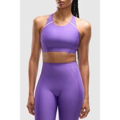 Peloton Paceform Longline Racer Front Bra In Purple