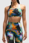 Peloton Printed Paceform Laser Perforated Bra In Multi