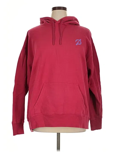 Pre-owned Peloton Pullover Hoodie In Burgundy