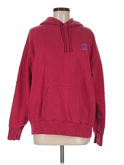 Pre-owned Peloton Pullover Hoodie In Burgundy