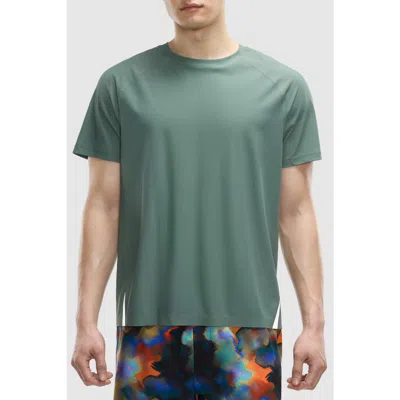 Peloton Run Interlock Stride Short Sleeve In Green