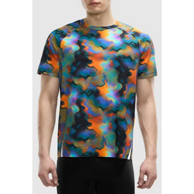 Peloton Run Interlock Stride Short Sleeve In Multi