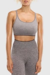 Peloton Seamless Melange Cami Bra In Brown
