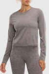 Peloton Seamless Melange Long Sleeve In Gray