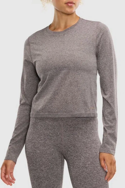 Peloton Seamless Melange Long Sleeve In Gray