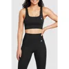Peloton Seamless Square Neck Bra In Black
